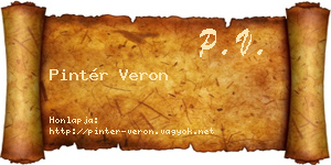 Pintér Veron névjegykártya